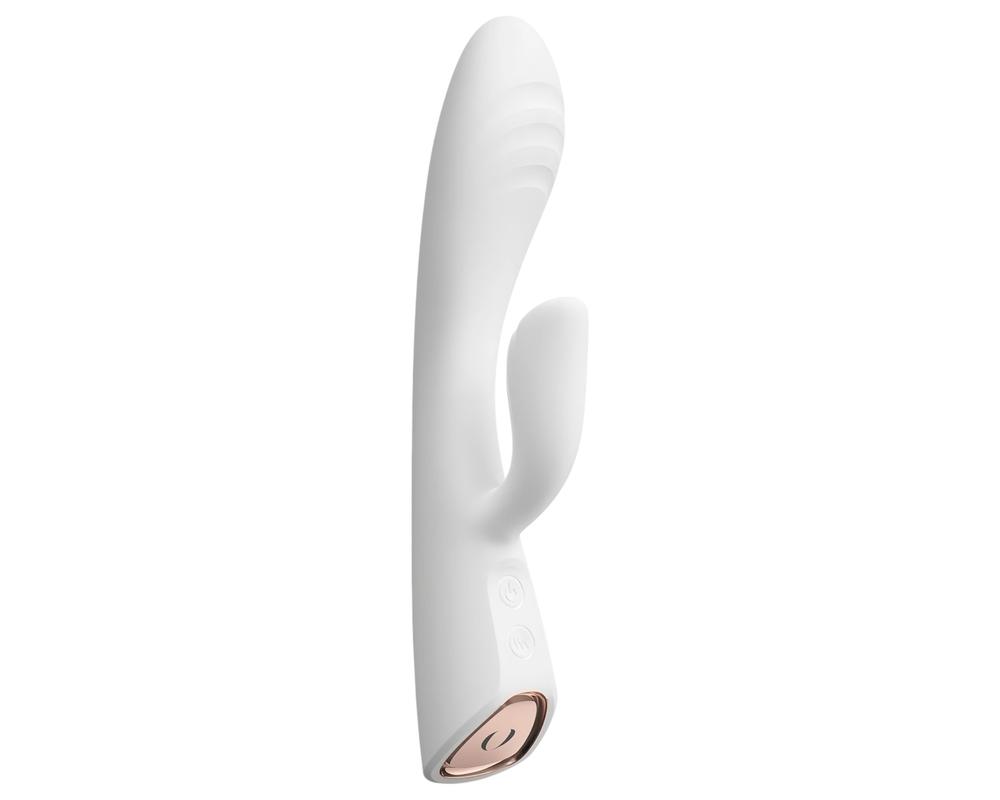 Dorcel Flexi Rabbit - vibračný krúžok s vyhrievaním na klitoris (biely)