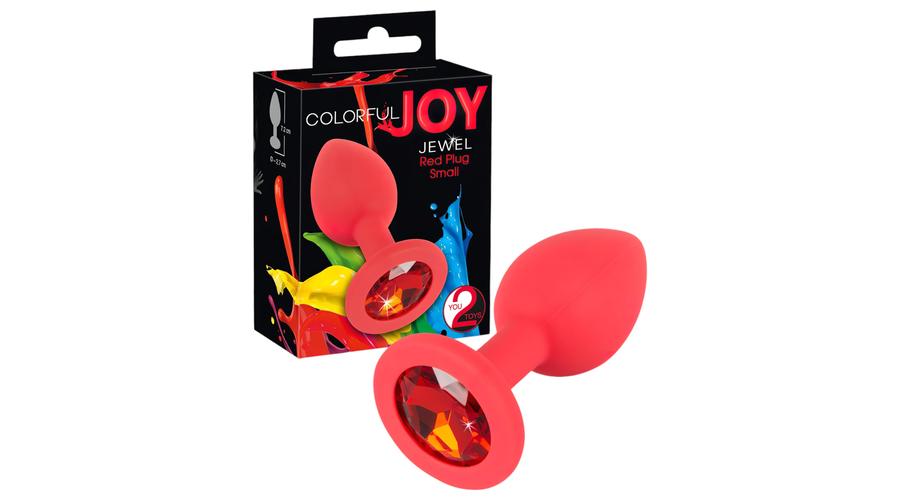 Obrázok You2Toys Colorful Joy Jewel Red Plug, análny šperk 7,2 x 2,7 cm