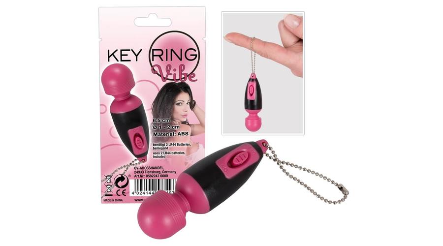 Obrázok Key Ring - masážny mini vibrátor (čierny-pink)