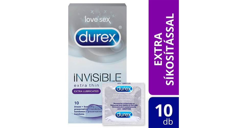 Obrázok DUREX Invisible Extra Thin Extra Lubricated 10 ks (5052197049015)