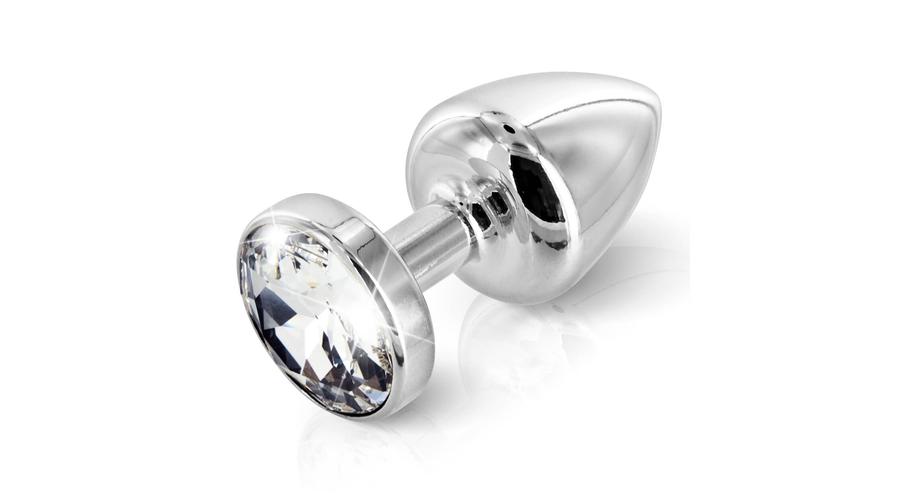 Obrázok DIOGOL - ANNI BUTT PLUG ROUND SILVER PLATED 30 MM