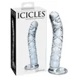 Obraz 1/5 - Icicles No. 60 - sklenené dildo so sieťovaným penisom (priesvitné)