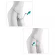 Obraz 4/8 - HOOKUP Diamond Plug - čipkované nohavičky s análnym dildom (bielo-tyrkysové)