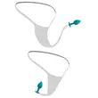 Obraz 5/8 - HOOKUP Diamond Plug - čipkované nohavičky s análnym dildom (bielo-tyrkysové)