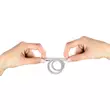 Obraz 5/7 - You2Toys - trojitý silikónový krúžok na penis a semenníky s kovovým efektom (strieborný)