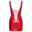 Obraz 6/6 - Black Level - Lakované mini šaty so šnúrkami (červené)