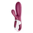 Obraz 2/9 - Satisfyer Hot Bunny - inteligentný, vyhrievací vibrátor s ramenom na klitoris (červený)