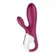 Obraz 3/9 - Satisfyer Hot Bunny - inteligentný, vyhrievací vibrátor s ramenom na klitoris (červený)