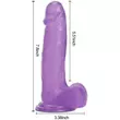 Obraz 6/6 - Tracysdog Jelly 8 - dildo so semenníkmi a prísavkou (fialové)