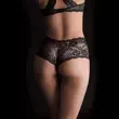 Obraz 10/10 - Pantyrebel - nabíjacie vibračné francúzske nohavičky - čierne (S-L)