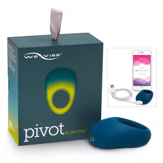 We-Vibe Pivot - nabíjateľný, vibrujúci krúžok na penis (modrý)