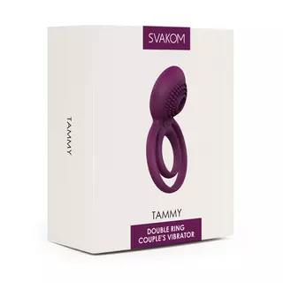 Svakom Tammy - nabíjací vodotesný krúžok na penis a semenníky (fialový)