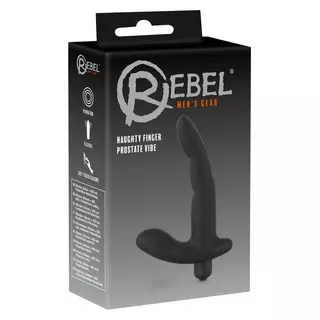 Rebel Naughty Finger - vibrátor na prostatu (čierny)