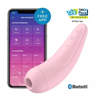 Satisfyer Curvy 2+ -nabíjací vodotesný smart vibrátor a stimulátor klitorisu (ružový)