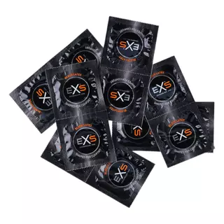 EXS Black - latexový kondóm - čierny (12 kusov)