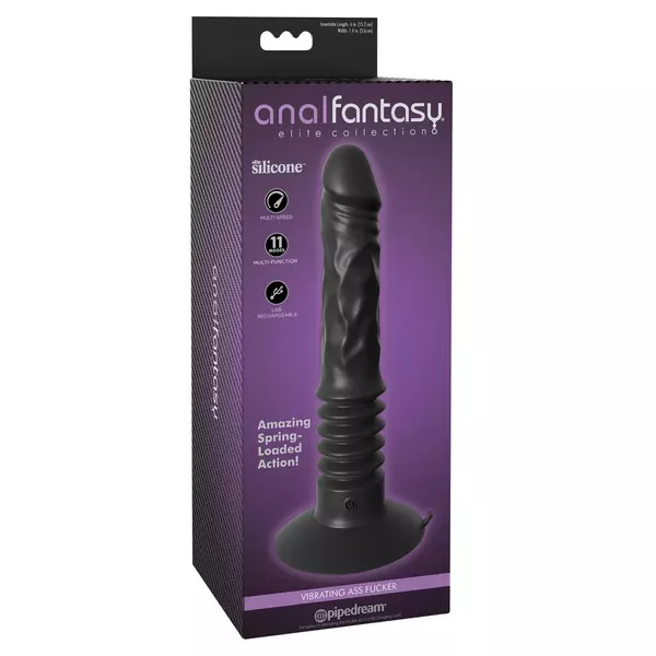 Analfantasy Ass Fucker - dobíjací análny vibrátor (čierny)