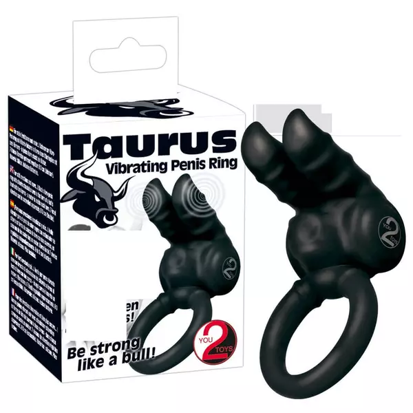 You2Toys Taurus - vibračný krúžok na penis čierny