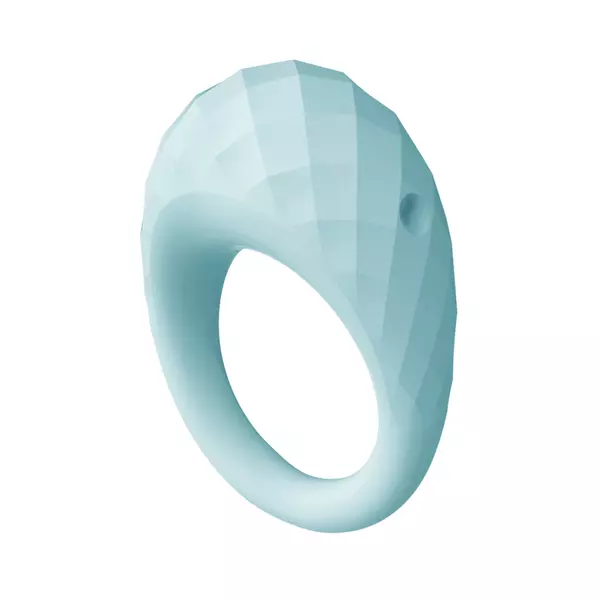 Aquatic Zelie - nabíjací, vodotesný vibračný krúžok na penis (modrý)