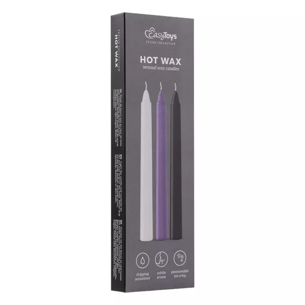 Easytoys Fetish Collection Sensual Hot Wax Candles - súprava telových BDSM sviečok (3ks)
